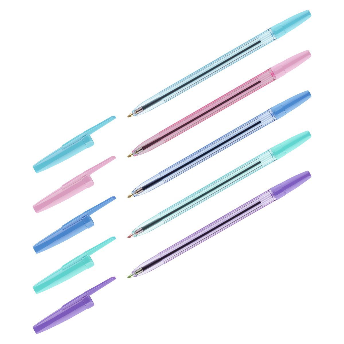 Ручка шариковая СТАММ "Оптима" синяя, 1,0мм, пастель микс РОССИЯ СТАММ СТАММ  ТНВЭД 9608101000