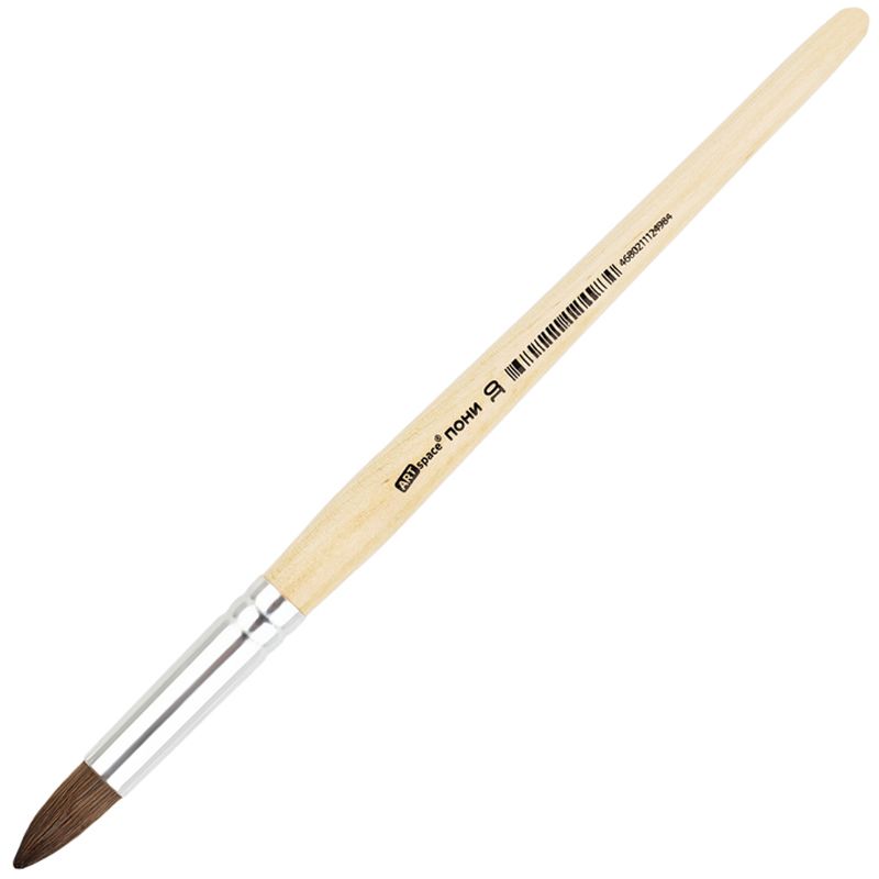 Кисть пони, ArtSpace, круглая №10, пакет, европодвес КИТАЙ ArtSpace Спейс 10702070/070725/5231217/4 ТНВЭД 9603301000