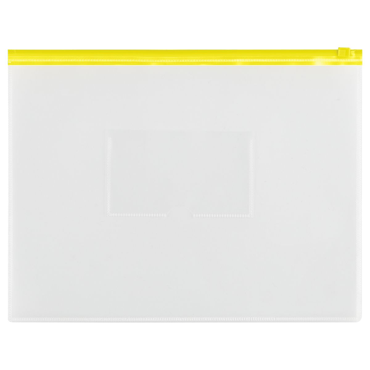 Папка-конверт на zip-молнии СТАММ А5, полипропилен, 150мкм, прозрачная, карман, молния желтая РОССИЯ СТАММ СТАММ  ТНВЭД 3926100000