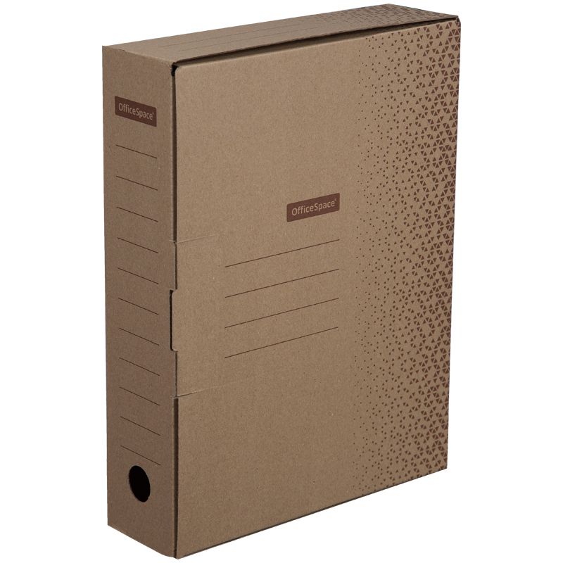 Короб архивный с клапаном OfficeSpace "Standard" плотный, микрогофрокартон, 75мм, бурый, до 700л. РОССИЯ OfficeSpace Спейс  ТНВЭД 4820300000