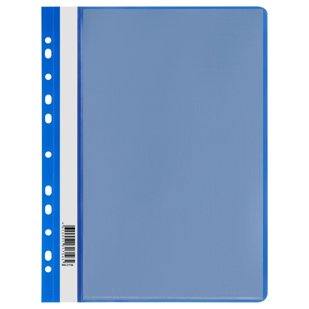 Папка-скоросшиватель с 10 вкладышами СТАММ с перфорацией, А4, 160мкм, пластик, синяя РОССИЯ СТАММ СТАММ  ТНВЭД 3926100000