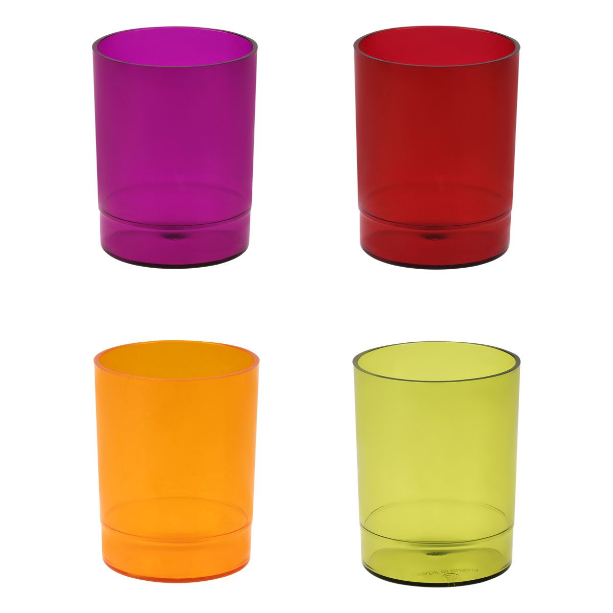 Подставка-стакан СТАММ "Офис. Сочный офис", пластиковая, круглая, ассорти