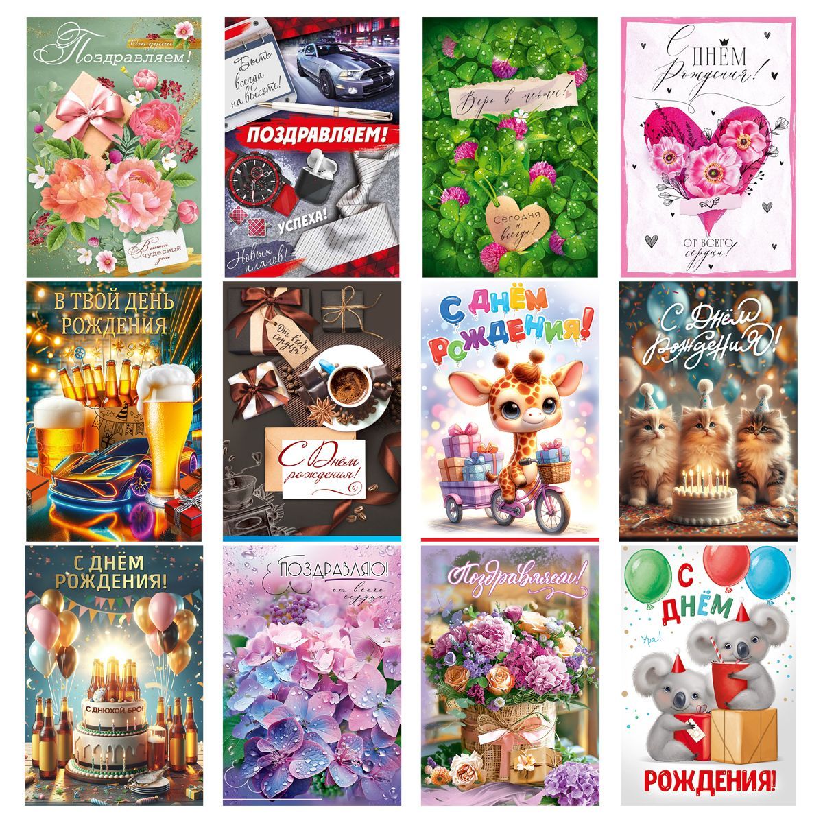 Открытка Горчаков ГК "Ассорти №3", 122*182мм,12 дизайнов РОССИЯ Горчаков ГК Горчаков ГК  ТНВЭД 4909000000