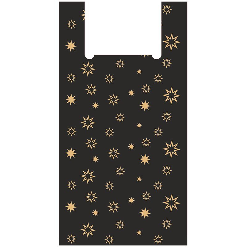 Пакет-майка OfficeClean "Звезды ", 30+16*60см, 15мкм РОССИЯ OfficeClean OfficeClean  ТНВЭД 3923210000