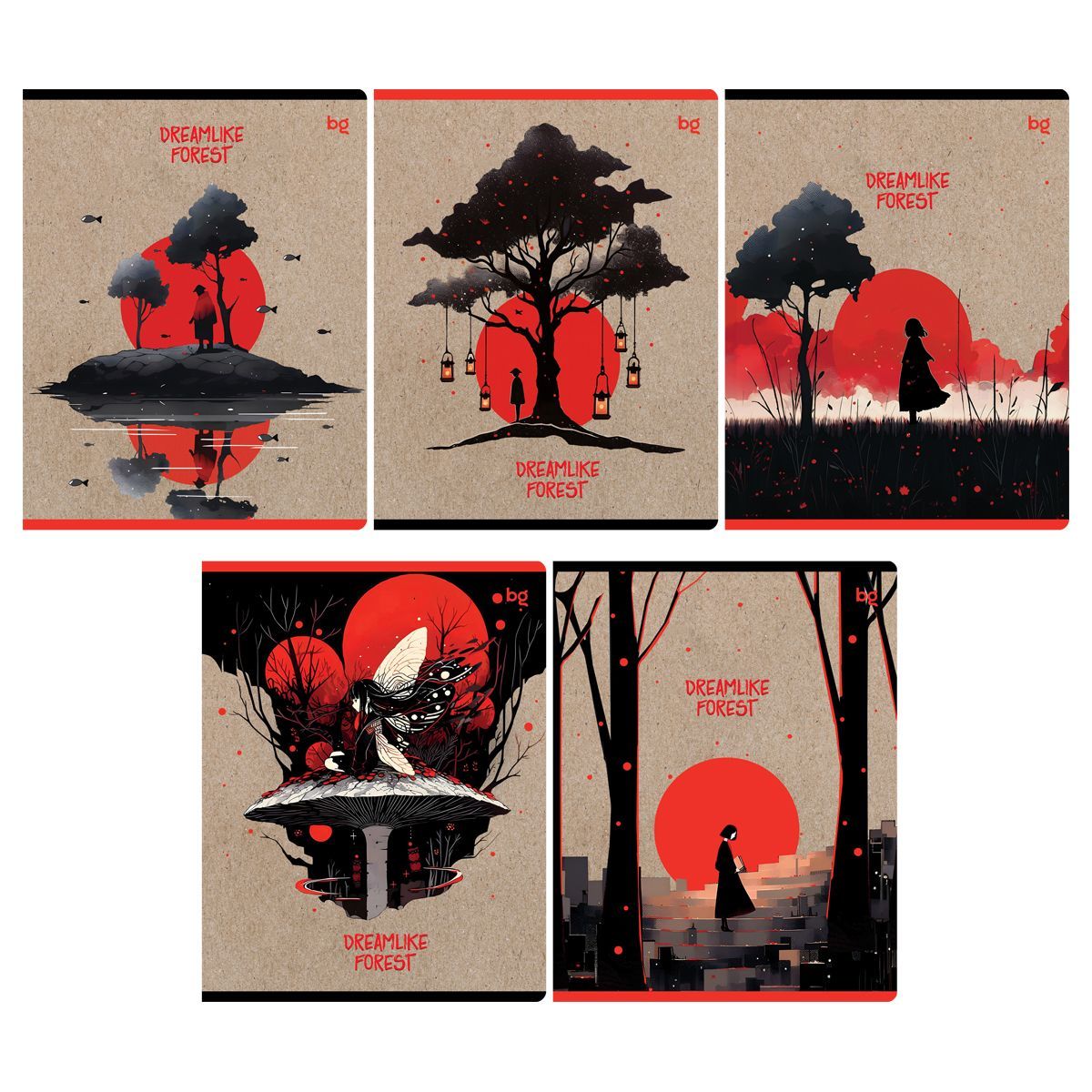 Тетрадь 48л., А5, клетка BG "Мечтательный лес", выб. лак РОССИЯ BG БиДжи  ТНВЭД 4820200000