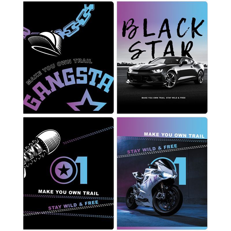 Тетрадь 96л., А5, клетка BG "Оставь свой след", глянцевая ламинация РОССИЯ BG БиДжи  ТНВЭД 4820200000