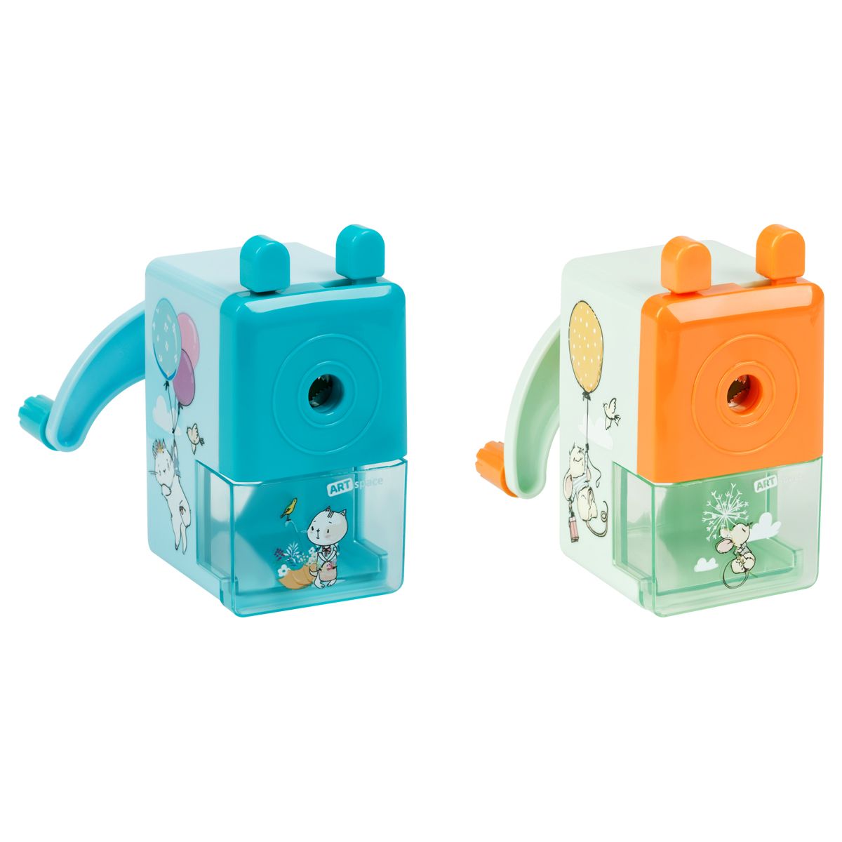 Точилка механическая ArtSpace "Веселые друзья", пласт. корпус ассорти, инд. упаковка КИТАЙ ArtSpace Спейс 10702070/070723/3277348/2 ТНВЭД 8472909900