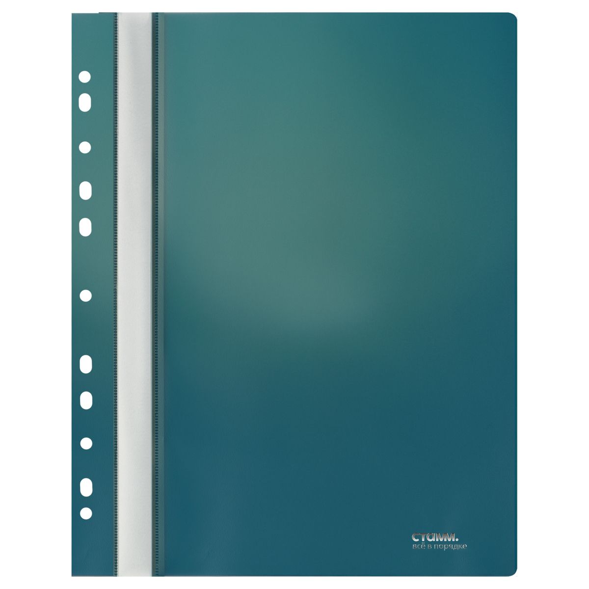 Папка-скоросшиватель пластик. перф. СТАММ "Хамелеон" А4, 180мкм, зеленый хамелеон с прозр. верхом РОССИЯ СТАММ СТАММ  ТНВЭД 3926100000