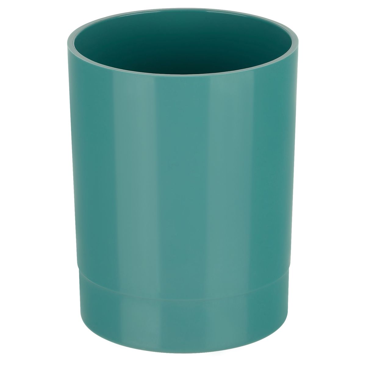 Подставка-стакан СТАММ "Офис. Voyage. NY", пластиковая, круглая, зеленая