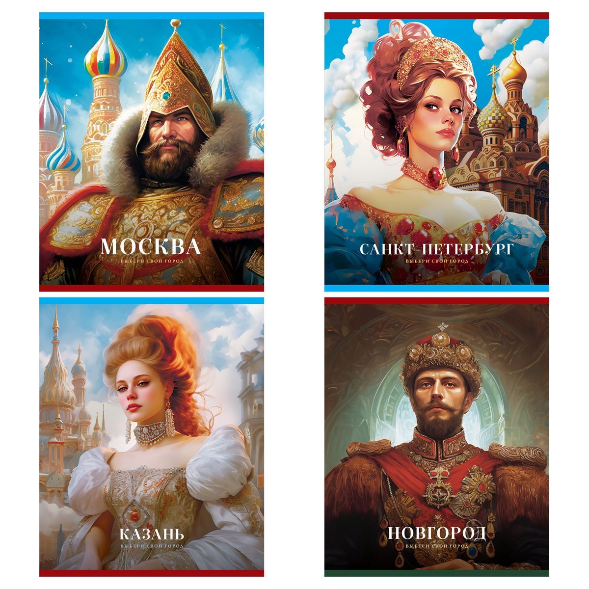 Тетрадь 48л., А5, клетка BG "Нейросеть. Города России", матовая ламинация, тиснение фольгой РОССИЯ BG БиДжи  ТНВЭД 4820200000