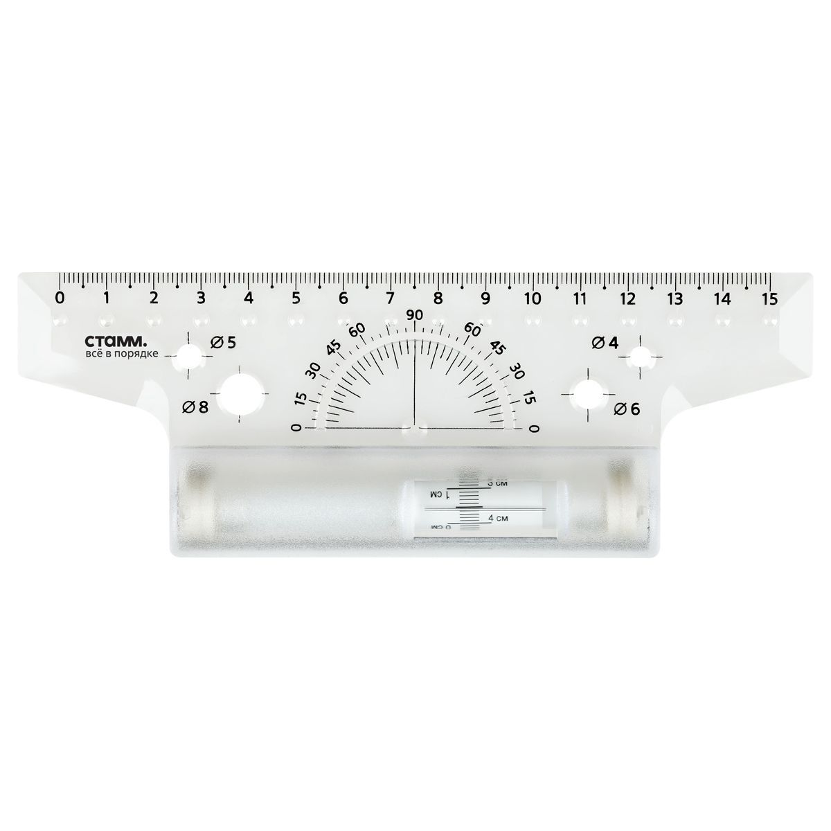 Рейсшина 15см СТАММ, пластиковый ролик, европодвесРОССИЯ СТАММ СТАММ  ТНВЭД 9017801000