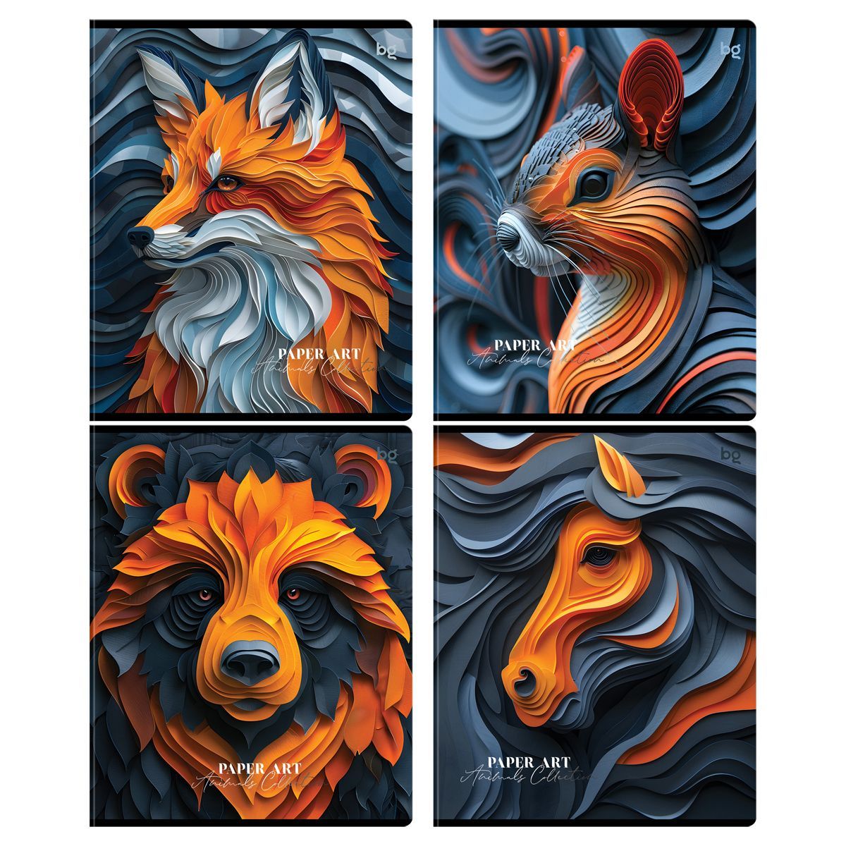 Тетрадь 80л., А5, клетка BG "Paper Art", матовая ламинация, выборочный лак РОССИЯ BG БиДжи  ТНВЭД 4820200000