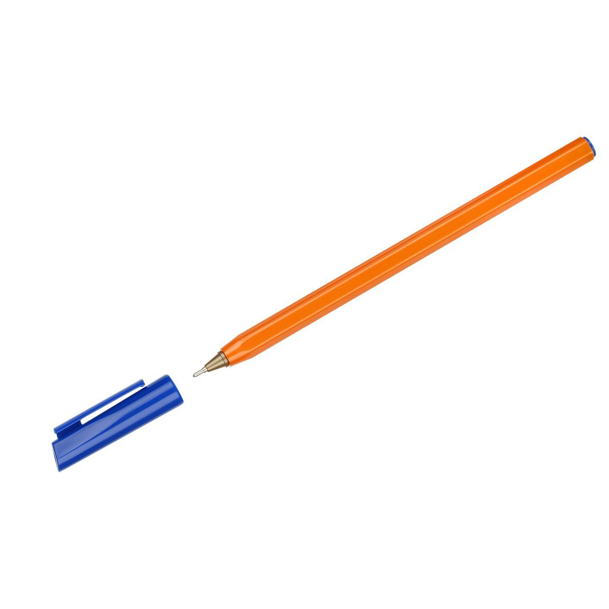 Ручка шариковая СТАММ "800" синяя, 0,7мм, оранжевый корпус РОССИЯ СТАММ СТАММ  ТНВЭД 9608101000