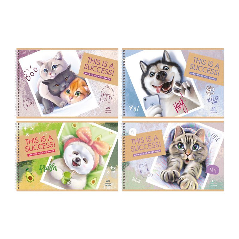 Альбом для рисования 40л., А4, на гребне BG "Лучший кадр" РОССИЯ BG БиДжи  ТНВЭД 4820900000