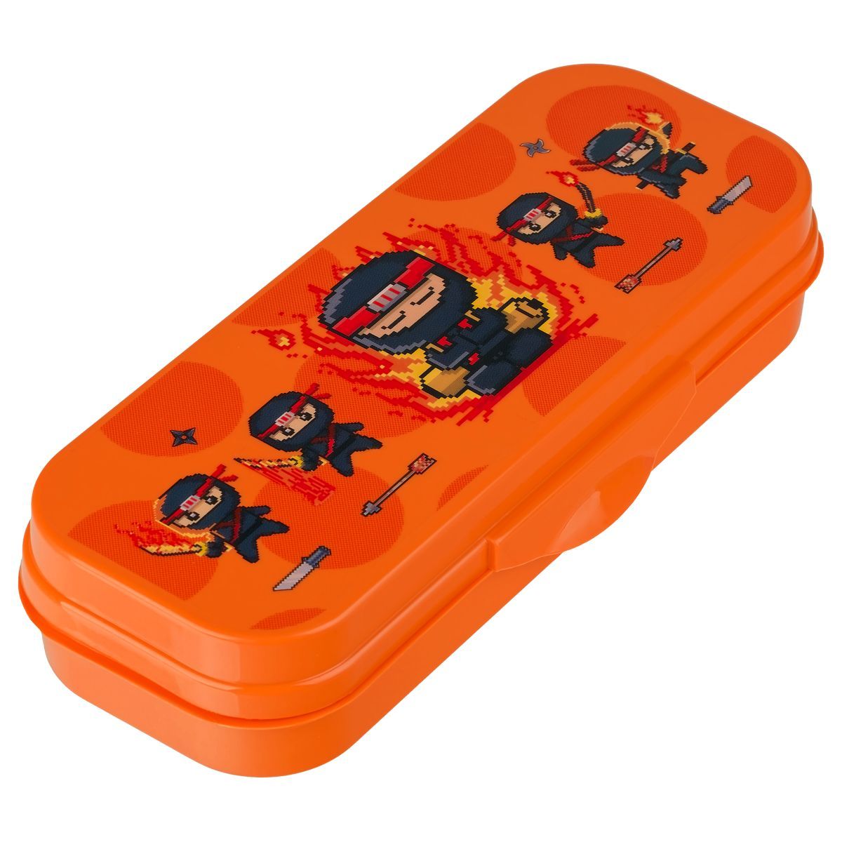 Пенал-футляр, 215*90*43 СТАММ "Ниндзя", оранжевыйРОССИЯ СТАММ СТАММ  ТНВЭД 3926100000