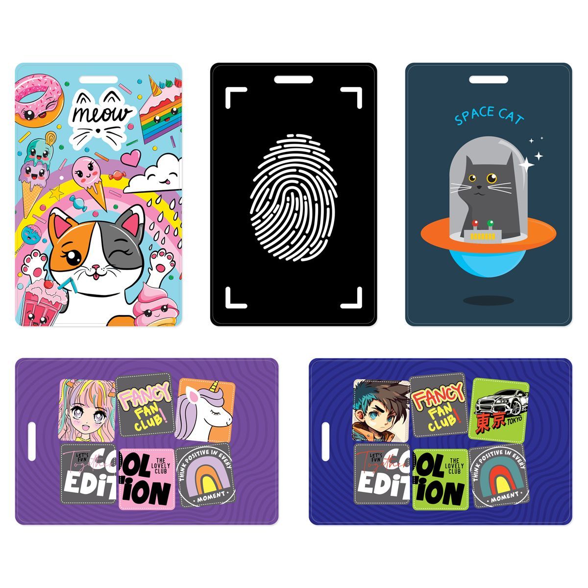 Обложка-карман для карты, пропуска, проездного OfficeSpace "Have Fun", 95*65мм, ПВХ, ассорти РОССИЯ OfficeSpace Спейс  ТНВЭД 3926100000