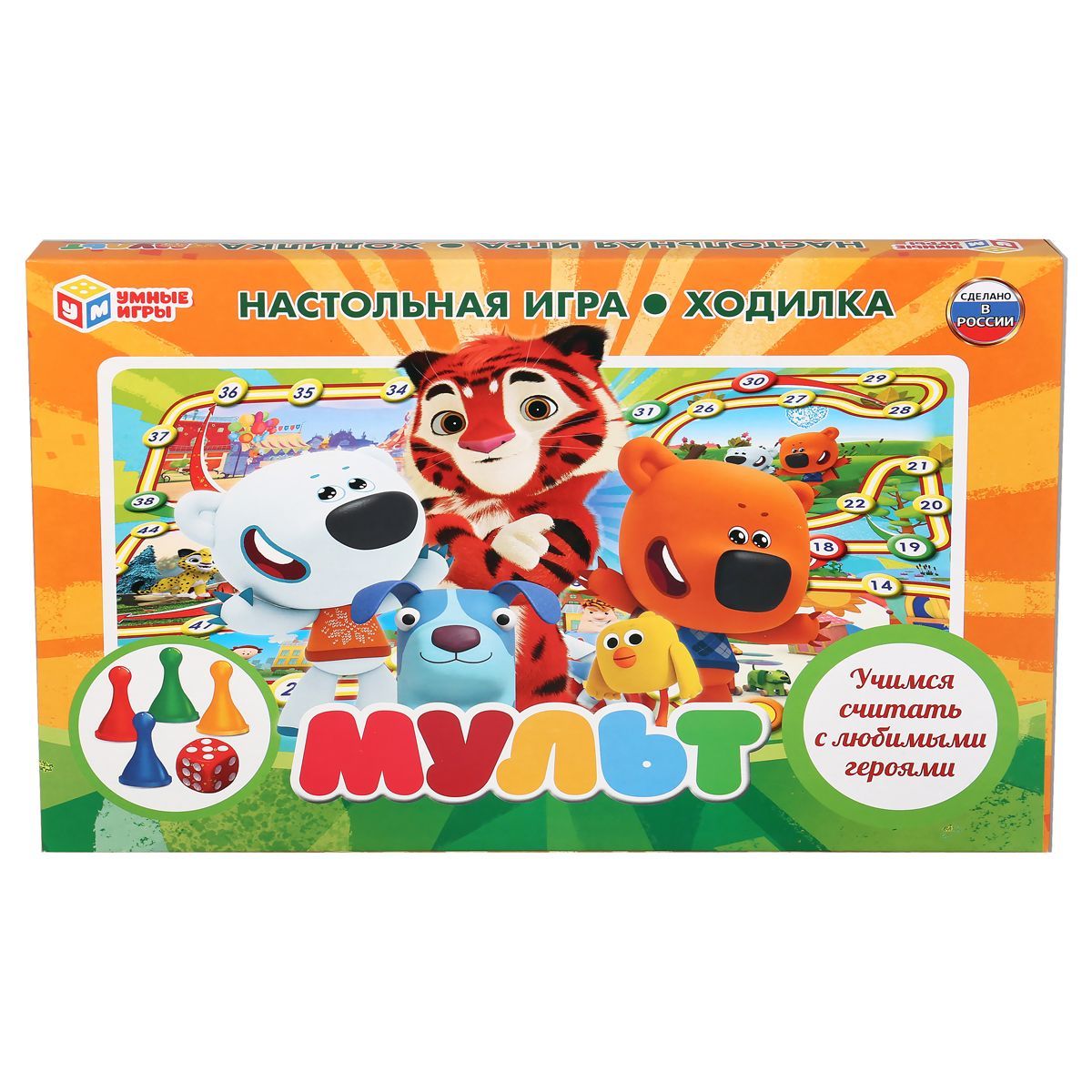 Игра настольная Умные игры "Ходилка. Мульт", картонная коробка РОССИЯ Умные игры Симбат  ТНВЭД 9504908009