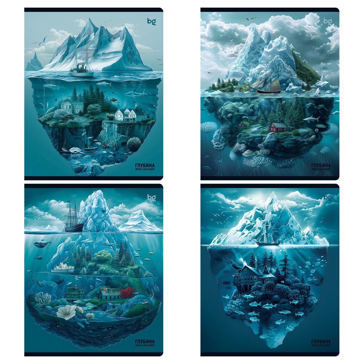 Тетрадь 48л., А5, клетка BG "Жизнь под водой"РОССИЯ BG БиДжи  ТНВЭД 4820200000