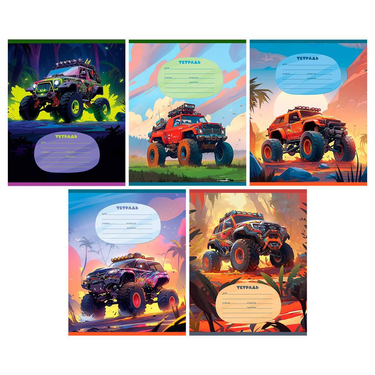 Тетрадь 12л., крупная клетка BG "Оff-road", выб. лак РОССИЯ BG БиДжи  ТНВЭД 4820200000