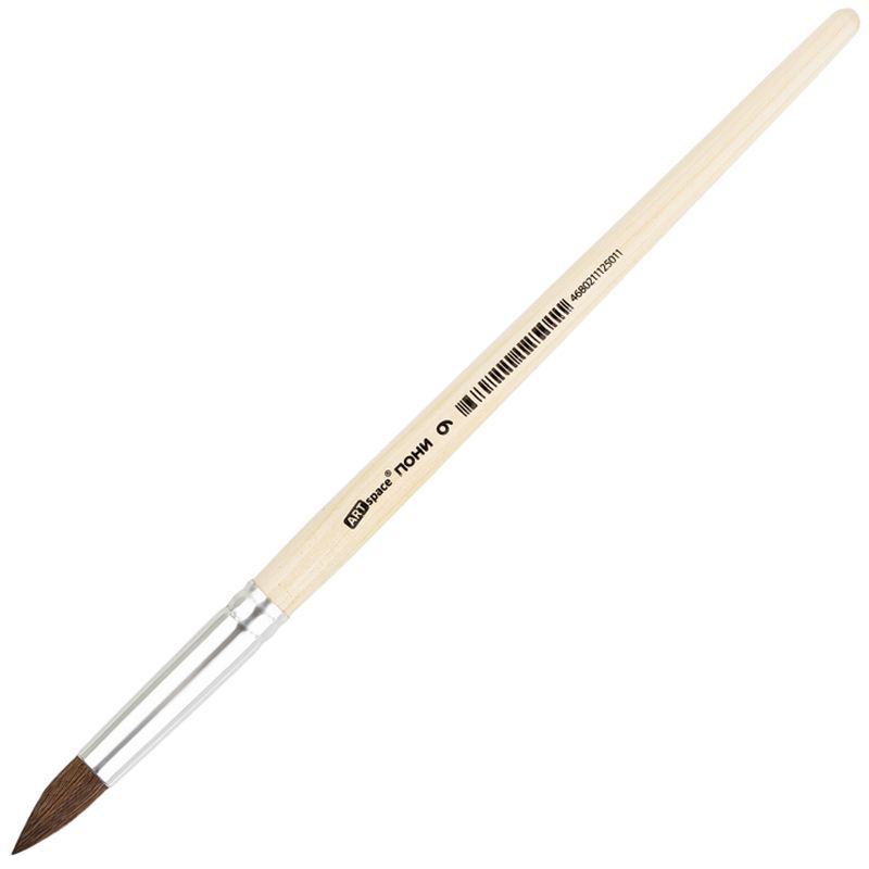 Кисть пони, ArtSpace, круглая №09, пакет, европодвес КИТАЙ ArtSpace Спейс 10702070/060225/5052169/1 ТНВЭД 9603301000