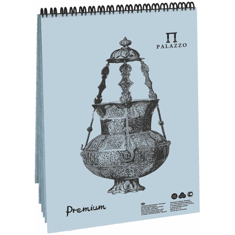 Блокнот для пастели 30л. А4 на гребне Лилия Холдинг " Bluemarine", голубой, 160г/м2, холст РОССИЯ Лилия Холдинг Лилия Холдинг  ТНВЭД 4820900000