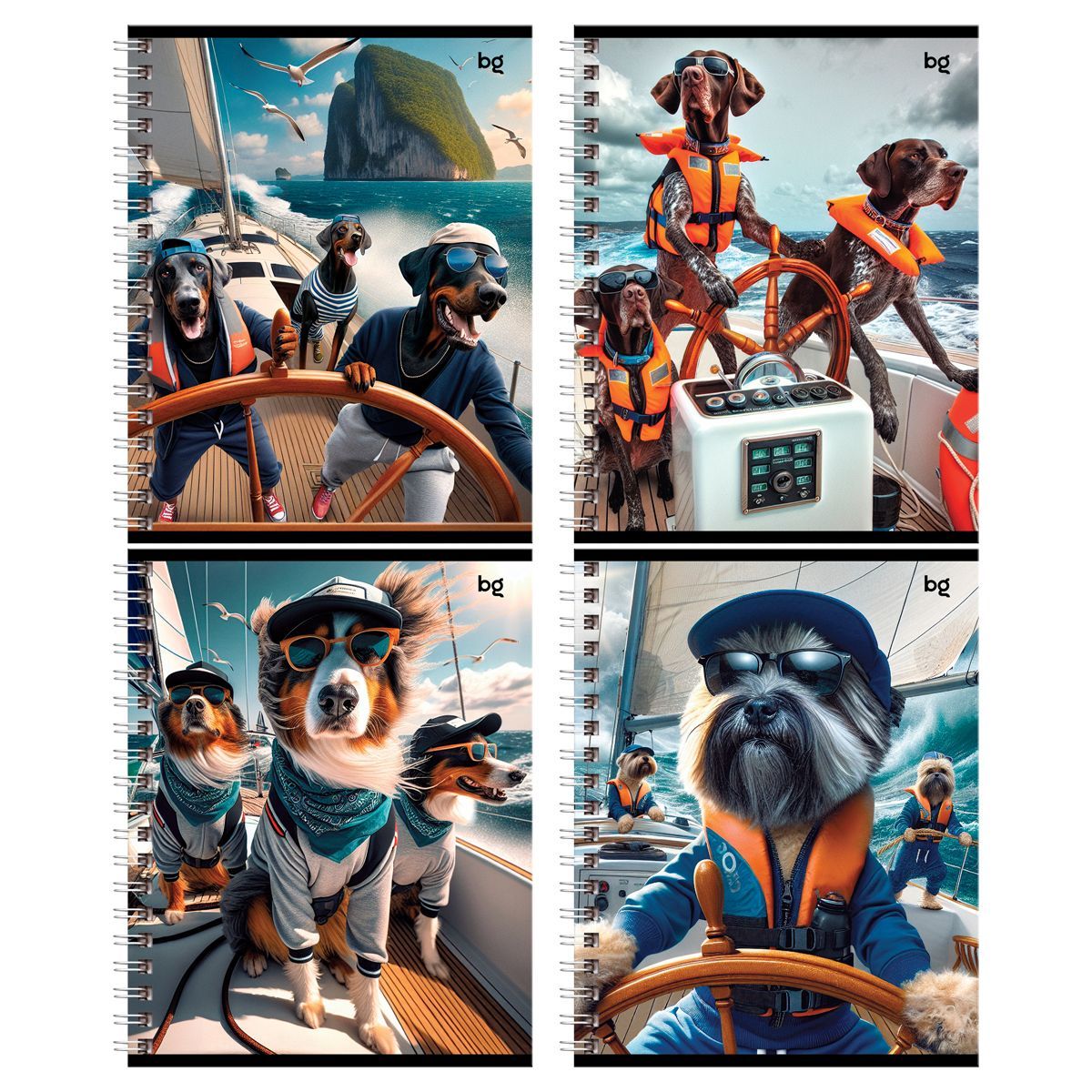 Тетрадь 96л., А5, клетка на гребне BG "Собаки"РОССИЯ BG БиДжи  ТНВЭД 4820200000