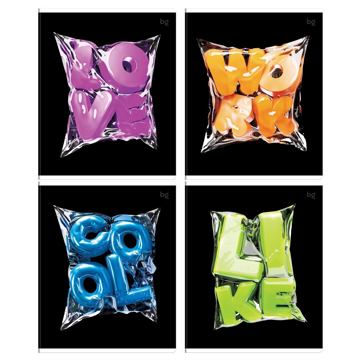 Тетрадь 48л., А5, клетка BG "Вакуум", конгрев, выборочный лак РОССИЯ BG БиДжи  ТНВЭД 4820200000