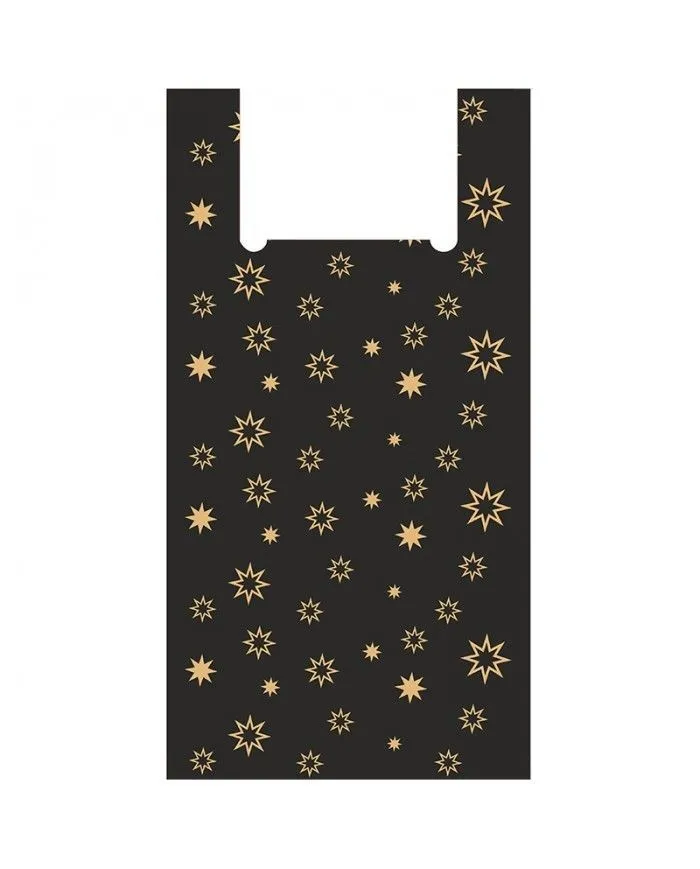 Пакет-майка OfficeClean "Звезды ", ПНД, 30+16*60см, 15мкм, голубой РОССИЯ OfficeClean OfficeClean  ТНВЭД 3923210000