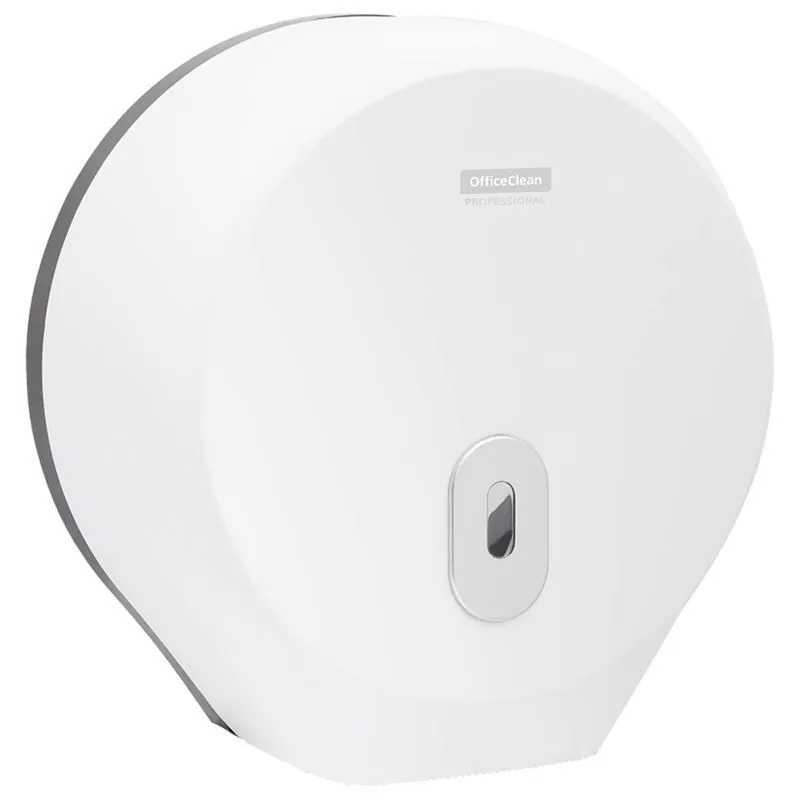 Диспенсер для туалетной бумаги в рулонах OfficeClean Professional, ABS-пластик, механич., белый